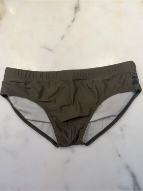 Ron Dorff Men's Olive Green Swim Briefs